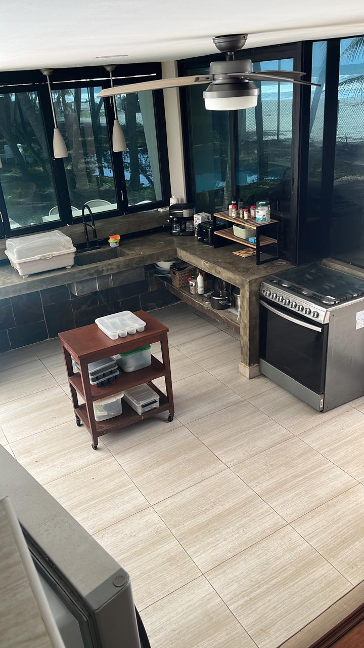 Kitchen & Living Room at House of Grace beachfront property